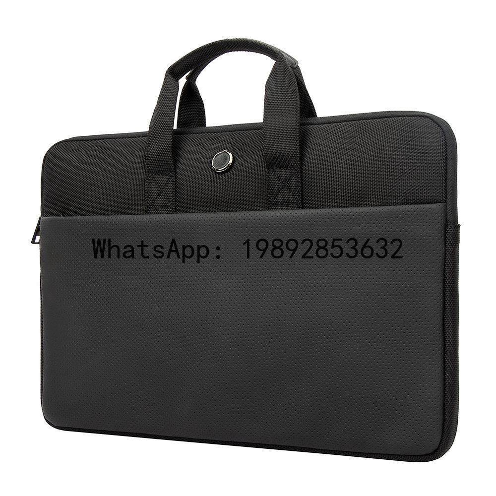 Leather Briefcase - Torba na laptopa PYJ, biznesowa, wodoodporna,