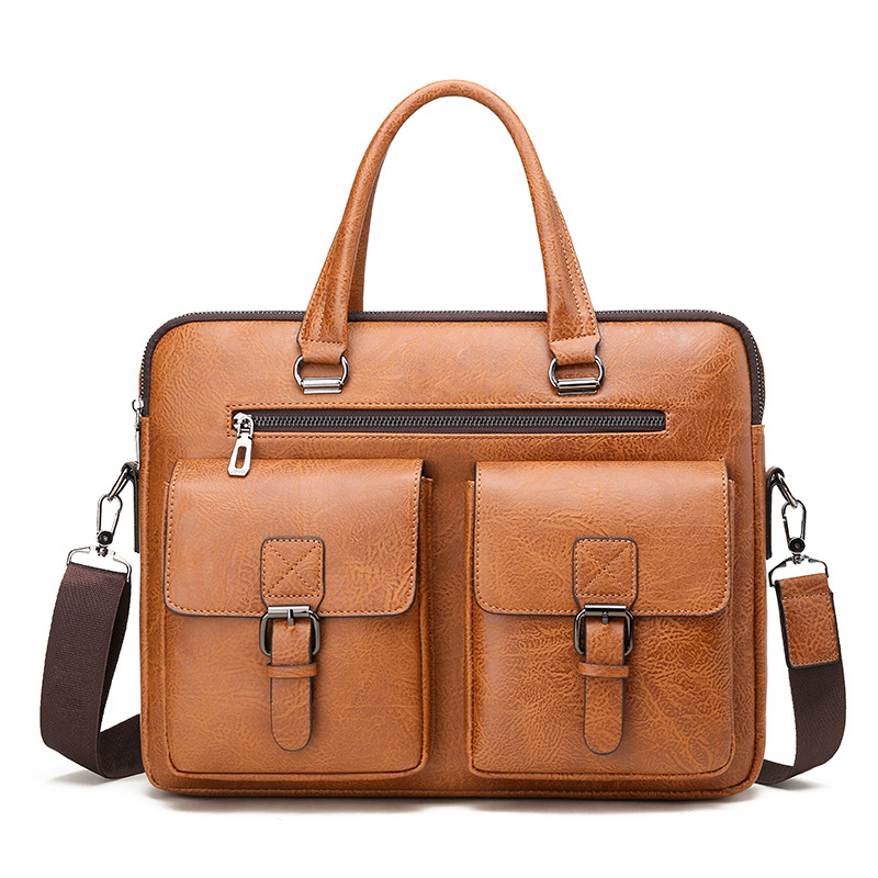 Leather Briefcase - Luksusowa męska teczka biznesowa Torba na