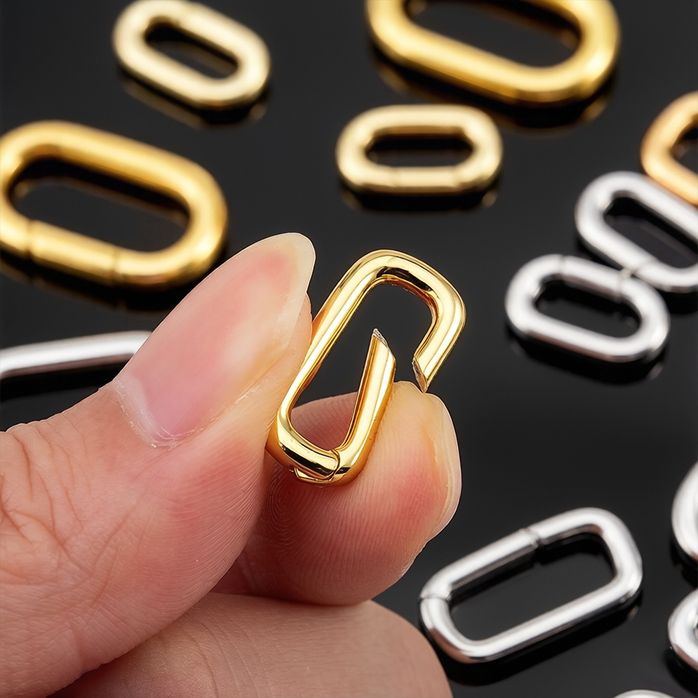 Gold Plated Jewelry - 2 szt. pozłacane 18-karatowym złotem owalne
