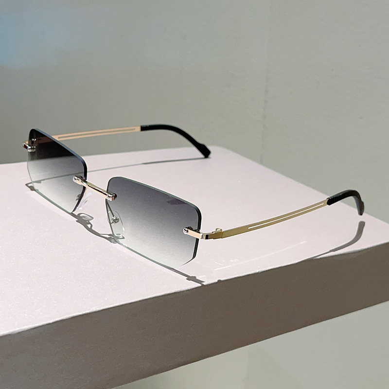 Sunglasses Uv400 - Modne okulary przeciwsłoneczne bez oprawek, prostokątne,