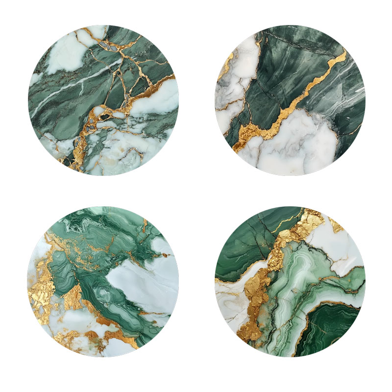 4 sztuki podkładek pod napoje  – Marble Coaster Set recenzja i cena