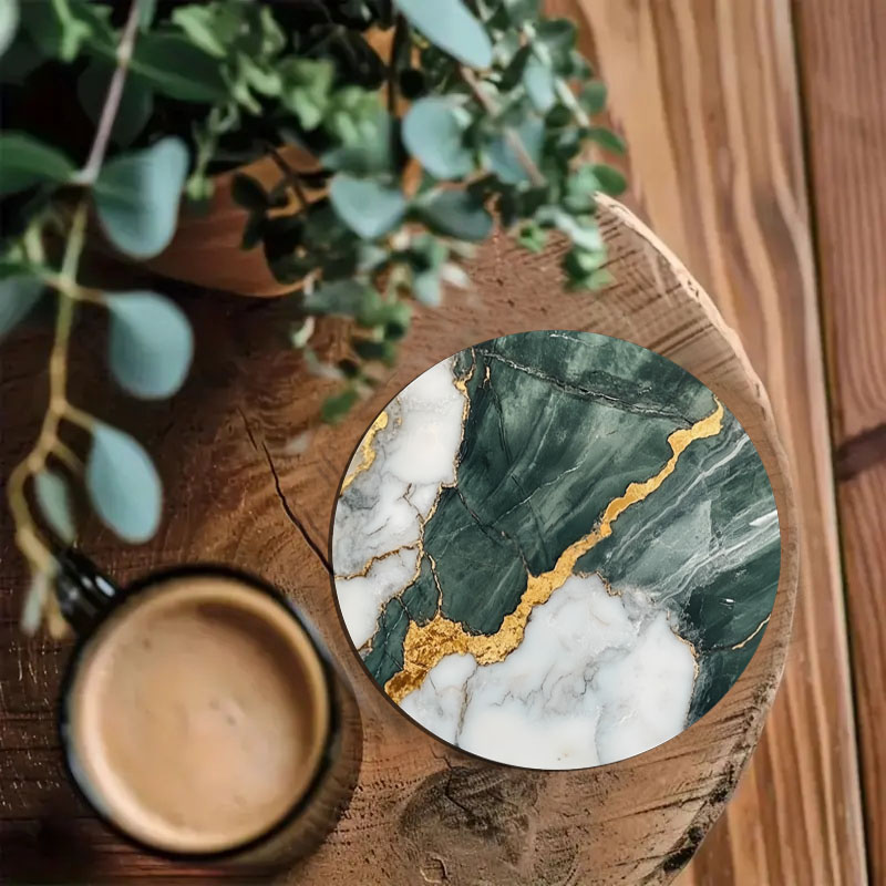 4 sztuki podkładek pod napoje  – Marble Coaster Set recenzja i cena