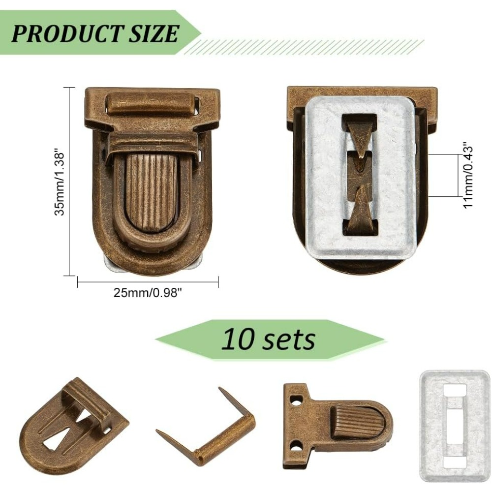 10-zestaw żelaznych zamków do  – Leather Briefcase recenzja i cena